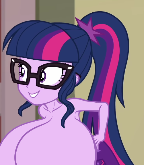 Size: 502x574 | Tagged: questionable, artist:nokozeze, derpibooru import, edit, edited screencap, screencap, sci-twi, twilight sparkle, equestria girls, equestria girls series, holidays unwrapped, spoiler:eqg series (season 2), big breasts, breast edit, breasts, busty sci-twi, busty twilight sparkle, huge breasts, image, impossibly large breasts, png, the cider louse fools