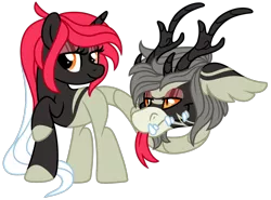 Size: 1226x906 | Tagged: safe, artist:lupulrafinat, derpibooru import, oc, unofficial characters only, cow plant pony, monster pony, original species, plant pony, pony, augmented, augmented tail, bedroom eyes, eyelashes, female, horn, image, makeup, mare, plant, png, raised hoof, simple background, solo, tail, transparent background