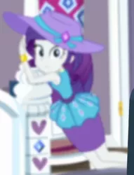 Size: 320x418 | Tagged: safe, derpibooru import, screencap, rarity, camping must-haves, equestria girls, equestria girls series, spoiler:eqg series (season 2), cropped, hat, image, png, solo