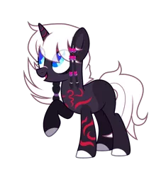 Size: 2286x2520 | Tagged: safe, artist:idkhesoff, derpibooru import, oc, oc:diamond doubloon, unofficial characters only, pony, unicorn, derpibooru exclusive, eyeshadow, female, image, makeup, mare, markings, open mouth, pirate, png, raised hoof, scar, simple background, solo, tattoo, transparent background