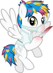 Size: 871x1198 | Tagged: semi-grimdark, artist:lightningbolt, derpibooru import, ponified, pegasus, pony, .svg available, awsten knight, blood, blood stains, derpibooru exclusive, doctor, dyed mane, dyed tail, face mask, flying, heterochromia, hoof hold, hospital gown, image, implied murder, knife, looking at you, male, mask, png, simple background, solo, spread wings, stallion, tail, transparent background, vector, waterparks, wings