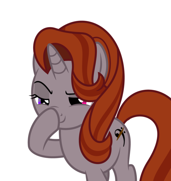 Size: 5000x5287 | Tagged: safe, artist:flynnmlp, derpibooru import, oc, oc:funny jo, unofficial characters only, pony, unicorn, no second prances, .svg available, boop, cutie mark, derpibooru exclusive, female, heterochromia, horn, image, lidded eyes, mare, png, raised eyebrow, recolor, self-boop, simple background, smiling, smirk, solo, tail, transparent background, vector