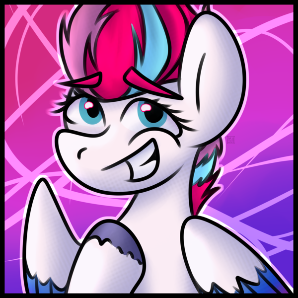 Size: 5000x5000 | Tagged: safe, artist:sadfloorlamp, derpibooru import, zipp storm, pegasus, pony, my little pony: a new generation, abstract background, g5, happiness, happy, icon, image, png, solo, wings