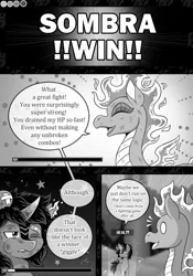 Size: 790x1131 | Tagged: safe, artist:vavacung, derpibooru import, king sombra, dragon, hybrid, longma, pony, unicorn, comic:crossover story, comic:crossover story 3, them's fightin' herds, aftermath, bandaid, breaking the fourth wall, bump, community related, crossover, female, healing, image, jpeg, male, stallion, tianhuo (tfh)