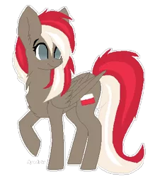 Size: 354x405 | Tagged: safe, artist:ayoarts, derpibooru import, oc, oc:poland, ponified, pegasus, pony, female, image, nation ponies, png, poland, solo