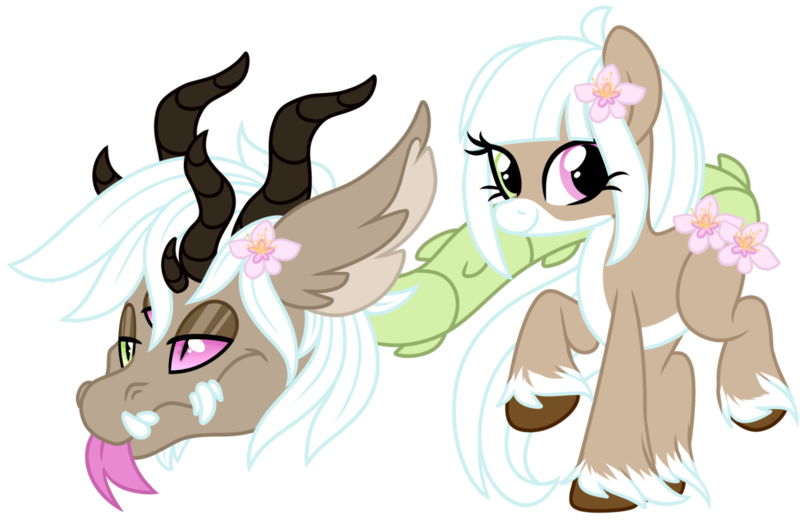 Size: 1280x845 | Tagged: safe, artist:lupulrafinat, derpibooru import, oc, unofficial characters only, cow plant pony, monster pony, original species, plant pony, pony, augmented, augmented tail, eyelashes, flower, flower in hair, forked tongue, image, plant, png, raised hoof, simple background, tail, transparent background, unshorn fetlocks