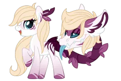 Size: 1280x853 | Tagged: safe, artist:lupulrafinat, derpibooru import, oc, unofficial characters only, cow plant pony, monster pony, original species, plant pony, pony, augmented tail, female, image, plant, png, raised hoof, simple background, smiling, tongue out, transparent background
