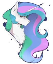 Size: 1842x2228 | Tagged: safe, artist:lunciakkk, derpibooru import, princess celestia, alicorn, bust, chest fluff, crying, ear fluff, image, png, portrait, simple background, solo, sparkles, transparent background