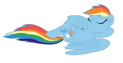 Size: 1280x661 | Tagged: safe, artist:benpictures1, derpibooru import, rainbow dash, pegasus, pony, rainbow roadtrip, arm behind head, crossed legs, cute, dashabetes, eyes closed, female, flying, frog (hoof), hooves behind head, image, inkscape, lying down, mare, on back, partially open wings, png, simple background, smiling, smirk, smug, solo, transparent background, underhoof, vector, wings