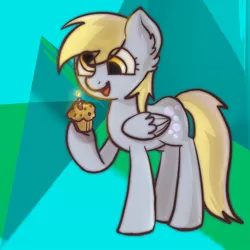 Size: 1024x1024 | Tagged: artist needed, source needed, safe, derpibooru import, derpy hooves, pegasus, pony, female, food, image, jpeg, muffin, solo, tags needed