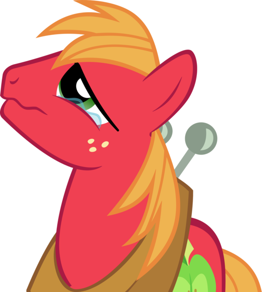 Size: 2321x2584 | Tagged: safe, artist:zapapplejam, derpibooru import, big macintosh, earth pony, pony, season 2, the last roundup, crying, high res, image, male, png, simple background, solo, stallion, transparent background, vector