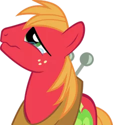 Size: 2321x2584 | Tagged: safe, artist:zapapplejam, derpibooru import, big macintosh, earth pony, pony, season 2, the last roundup, crying, high res, image, male, png, simple background, solo, stallion, transparent background, vector