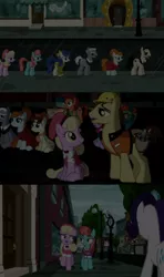Size: 1280x2160 | Tagged: safe, edit, edited screencap, editor:jerryakiraclassics19, screencap, blueberry curls, bubblegum blossom, chock-full carafe, don neigh, joan pommelway, luckette, roger silvermane, sterling silver, strawberry ice, earth pony, pony, unicorn, fake it 'til you make it, made in manehattan, rarity takes manehattan, '90s, female, image, male, mare, png, stallion