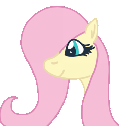 Size: 510x510 | Tagged: safe, artist:artiststr, derpibooru import, fluttershy, pegasus, pony, animated, bust, female, frown, gif, happy, image, loop, mare, sad, simple animation, simple background, smiling, solo, transparent background