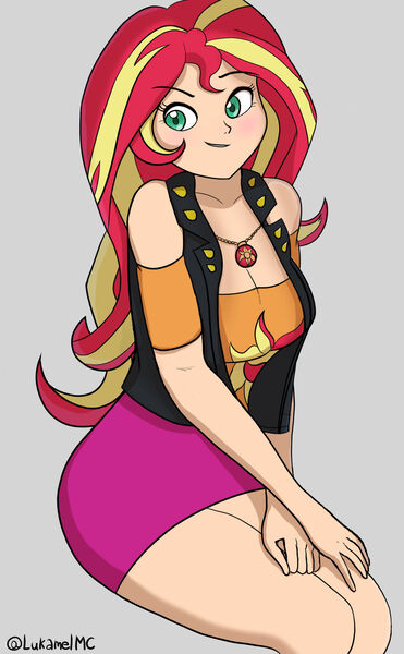 Size: 1280x2072 | Tagged: safe, artist:lukamelmc, derpibooru import, sunset shimmer, equestria girls, human coloration, image, jpeg, simple background, solo