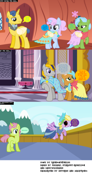 Size: 3496x6568 | Tagged: safe, artist:itz-rainbowshine295, derpibooru import, oc, oc:cloudy star, oc:creamy pants, oc:cutting edge, oc:mint heart, oc:petal sunsmile, oc:rainbowshine, oc:windstream, alicorn, earth pony, pegasus, pony, unicorn, comic:i'll shine, base used, comic page, image, png, speech bubble