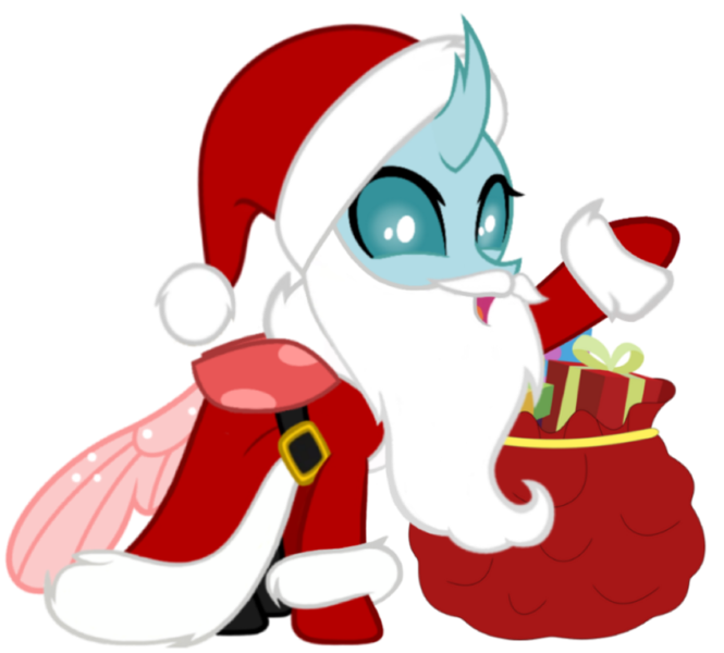 Size: 875x789 | Tagged: artist needed, safe, derpibooru import, ocellus, changedling, changeling, belt, boots, christmas, christmas changeling, clothes, coat, costume, cute, diaocelles, fake beard, female, gloves, hat, holiday, horn, image, looking at you, open mouth, png, present, raised hoof, sack, santa beard, santa claus, santa costume, santa hat, santa sack, shoes, simple background, solo, transparent background, vector