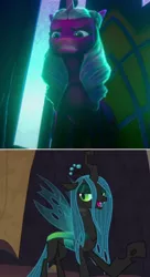 Size: 598x1097 | Tagged: safe, derpibooru import, screencap, opaline, queen chrysalis, unnamed character, alicorn, my little pony: make your mark, spoiler:g5, g5, image, jpeg