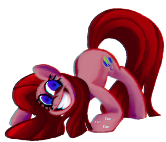 Size: 540x464 | Tagged: grimdark, artist:anon-star, derpibooru import, pinkie pie, earth pony, pony, dialogue, female, fun fun fun, image, mare, pinkamena diane pie, png, simple background, smiling, text, transparent background