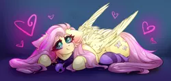 Size: 4218x2004 | Tagged: safe, artist:rico_chan, derpibooru import, fluttershy, pegasus, pony, bell, bell collar, cat bell, clothes, collar, ear fluff, image, png, socks, solo