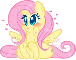 Size: 1352x1070 | Tagged: safe, artist:computershits, derpibooru import, fluttershy, pony, :3, blushing, both cutie marks, chest fluff, excited, female, heart, hoof heart, hooves on cheeks, image, large butt, lightly watermarked, mare, open mouth, png, shiny eyes, simple background, sitting, solo, spread wings, transparent background, watermark, wide eyes, wide hips, wings