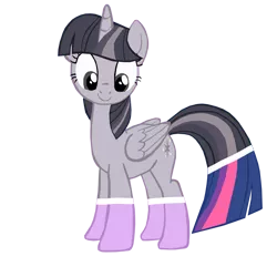 Size: 1280x1278 | Tagged: safe, artist:benpictures1, artist:wardex101, derpibooru import, edit, twilight sparkle, twilight sparkle (alicorn), alicorn, pony, power ponies (episode), cute, discorded, discorded twilight, female, image, inkscape, looking down, mare, png, simple background, smiling, solo, transparent background, twiabetes, vector