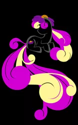 Size: 850x1360 | Tagged: safe, artist:bamboodog, derpibooru import, oc, unofficial characters only, earth pony, pony, black background, flower, image, lineart, minimalist, modern art, png, simple background, solo