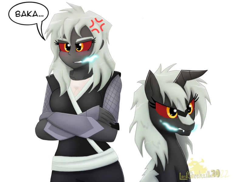 Size: 2732x2048 | Tagged: safe, artist:lordshrekzilla20, derpibooru import, ponified, human, pony, unicorn, fanfic:the bridge, equestria girls, equestria girls-ified, fanfic art, godzilla, godzilla (series), godzilla junior, image, png, rule 63