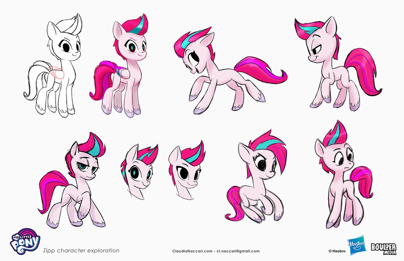 Size: 2083x1349 | Tagged: safe, artist:claudio naccari, boulder media, derpibooru import, official, zipp storm, pegasus, pony, my little pony: tell your tale, boulder media logo, concept art, female, g5, hasbro, hasbro logo, image, jpeg, logo, mare, my little pony logo, simple background, text, white background