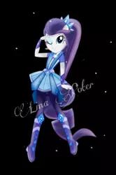 Size: 828x1249 | Tagged: safe, artist:mira.veike, derpibooru import, rarity, equestria girls, boots, clothes, crystal guardian, high heel boots, image, jpeg, shoes, solo