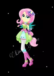Size: 828x1147 | Tagged: safe, artist:mira.veike, derpibooru import, fluttershy, equestria girls, boots, clothes, crystal guardian, high heel boots, image, jpeg, shoes, solo