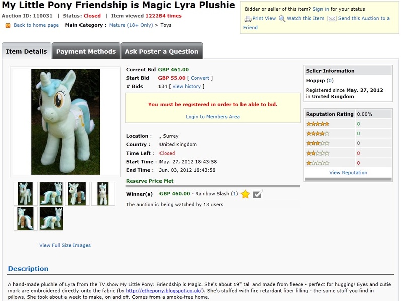 Size: 948x714 | Tagged: questionable, artist:hoppip, derpibooru import, lyra heartstrings, pony, unicorn, 2012, auction, brony history, butt, clothes, female, front view, hole, image, infamous, irl, it begins, jpeg, looking at you, lyra plushie, mare, outdoors, panties, pants, penetrable sex toy, photo, plot, plothole plush lyra, plushie, rear view, sex toy, side view, smiling, solo, solo female, standing, strategically placed hole, tail, tail hole, underwear, website