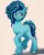 Size: 1420x1774 | Tagged: safe, artist:sallylla, derpibooru import, pony, unicorn, g5, my little pony: make your mark, spoiler:g5, spoiler:my little pony: make your mark, curly hair, dyed mane, eyebrows, female, frizzy hair, full body, hooves, image, mare, misty brightdawn, png, raised hoof, simple background, smiling, solo, unshorn fetlocks, walking