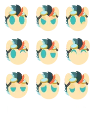 Size: 3072x4096 | Tagged: safe, derpibooru import, oc, oc:turbo swifter, unofficial characters only, angry, emoji, emotions, goggles, happy, image, looking at you, png, relaxed, sad, simple background, sleepy, smiling, smirk, solo, transparent background