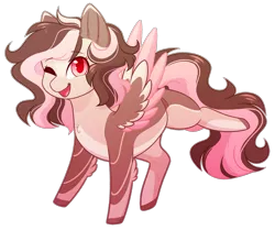 Size: 2397x2007 | Tagged: safe, artist:purplegrim40, derpibooru import, oc, unofficial characters only, pegasus, pony, colored hooves, colored wings, female, image, mare, one eye closed, pegasus oc, png, simple background, smiling, solo, transparent background, two toned wings, wings, wink