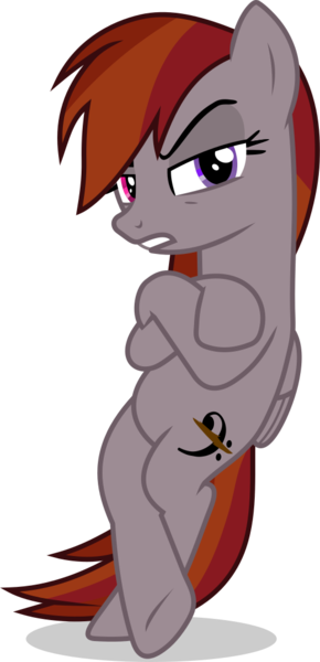 Size: 519x1075 | Tagged: safe, artist:frownfactory, derpibooru import, edit, editor:fauli1221, vector edit, oc, oc:funny jo, unofficial characters only, pegasus, pony, the washouts (episode), .svg available, angry, bipedal, bipedal leaning, crossed arms, crossed legs, cutie mark, derpibooru exclusive, female, female oc, gritted teeth, heterochromia, image, leaning, lidded eyes, mare, open mouth, pegasus oc, png, raised eyebrow, recolor, simple background, solo, standing, teeth, transparent background, vector, wings