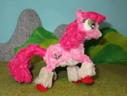 Size: 1600x1201 | Tagged: safe, artist:malte279, artist:prismapony, derpibooru import, oc, oc:wysteria, earth pony, chenille, chenille stems, chenille wire, craft, image, irl, jpeg, photo, pipe cleaner sculpture, pipe cleaners, sculpture, solo