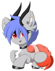 Size: 1809x2344 | Tagged: safe, artist:melodytheartpony, derpibooru import, oc, oc:melody silver, dracony, dragon, hybrid, shrimp, asexual, asexual artist, base used, chest fluff, choker, clothes, costume, cute, doodle, fangs, female, feral, fluffy, horns, image, looking at you, piercing, png, shiny, signature, simple background, smiling, white background