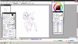 Size: 1366x768 | Tagged: safe, artist:dillice, derpibooru import, oc, unofficial characters only, pegasus, pony, female, image, jpeg, lineart, mare, pegasus oc, wings, wip