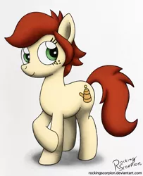 Size: 813x1000 | Tagged: safe, artist:rockingscorpion, derpibooru import, oc, oc:canni soda, unofficial characters only, earth pony, pony, 2019, female, freckles, image, mare, png, simple background, white background