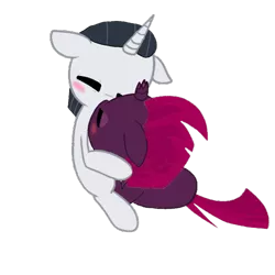 Size: 500x500 | Tagged: safe, artist:decokelow, artist:madzbases, derpibooru import, chancellor neighsay, fizzlepop berrytwist, tempest shadow, pony, unicorn, blushing, caress, chibi, eyes closed, eyeshadow, female, floppy ears, hug, image, makeup, male, mare, png, shipping, simple background, smooch, stallion, transparent background