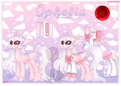 Size: 6000x4281 | Tagged: safe, artist:nekomellow, derpibooru import, oc, oc:ophelia, hippogriff, cloud, cute, image, pastel, pink, png, solo