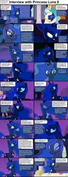 Size: 1282x3304 | Tagged: safe, artist:forgalorga, derpibooru import, edit, edited screencap, screencap, princess celestia, princess luna, alicorn, pony, comic:celestia's servant interview, luna eclipsed, sleepless in ponyville, angry, best princesses ever, book, bowl, candy, caption, comic, cookie, crown, cs captions, cute, cutelestia, daaaaaaaaaaaw, duo, eyes closed, female, food, glow, glowing eyes, happy, hug, image, interview, jewelry, laughing, levitation, looking at you, lunabetes, magic, magic aura, mare, one eye closed, png, quill pen, reading, regalia, screencap comic, smiling, telekinesis, text, two retired princesses, wink, winking at you, word salad, writing