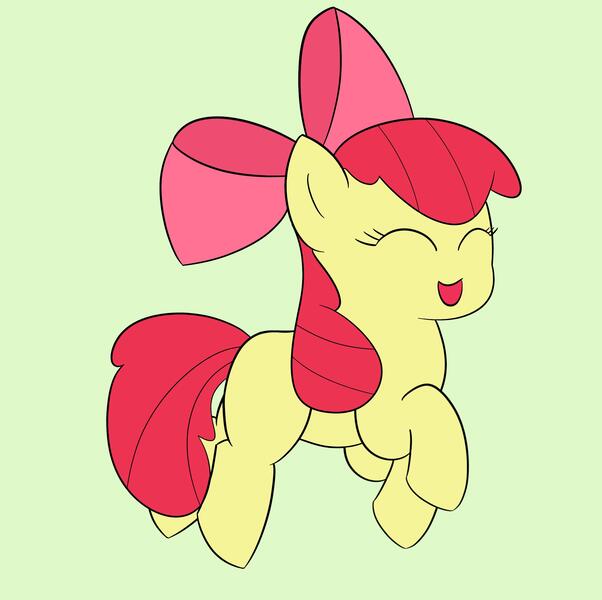 Size: 2470x2461 | Tagged: safe, artist:toryu137, derpibooru import, apple bloom, earth pony, pony, female, filly, foal, happy, image, jpeg, prancing, simple background, solo