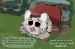 Size: 1920x1278 | Tagged: safe, artist:othercoraline, fluffy pony, begging, begging for it, image, jpeg, run away