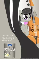 Size: 1986x3019 | Tagged: safe, artist:resistance-of-faith, derpibooru import, octavia melody, earth pony, pony, activia, cello, crossover, female, image, mare, musical instrument, parody, png