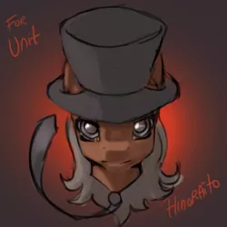 Size: 600x600 | Tagged: safe, artist:hinoraito, derpibooru import, oc, unofficial characters only, pony, bust, hat, image, jpeg, necktie, portrait, solo, top hat