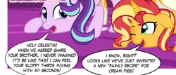 Size: 2000x854 | Tagged: suggestive, artist:twinon, derpibooru import, editor:wild stallions, starlight glimmer, sunburst, sunset shimmer, comic:the first incestuous foal of sunset shimmer, my little porno: friendship with benefits, brother and sister, cum, dirty talk, explicit source, female, hentai quotes, image, implied incest, implied sex, library, male, patreon, png, preview, shimmerburst, shipping, siblings, side by side, similo duplexis, starburst, straight, sunny siblings, twilight's castle, twilight's castle library