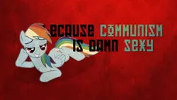 Size: 1920x1080 | Tagged: safe, artist:dabuxian, derpibooru import, rainbow dash, pegasus, pony, 2012, communism, female, image, jpeg, lidded eyes, mare, soviet, wallpaper