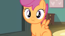 Size: 3410x1920 | Tagged: safe, derpibooru import, screencap, scootaloo, pegasus, pony, flight to the finish, season 4, cute, cutealoo, female, filly, foal, high res, image, jpeg, solo, spread wings, wings